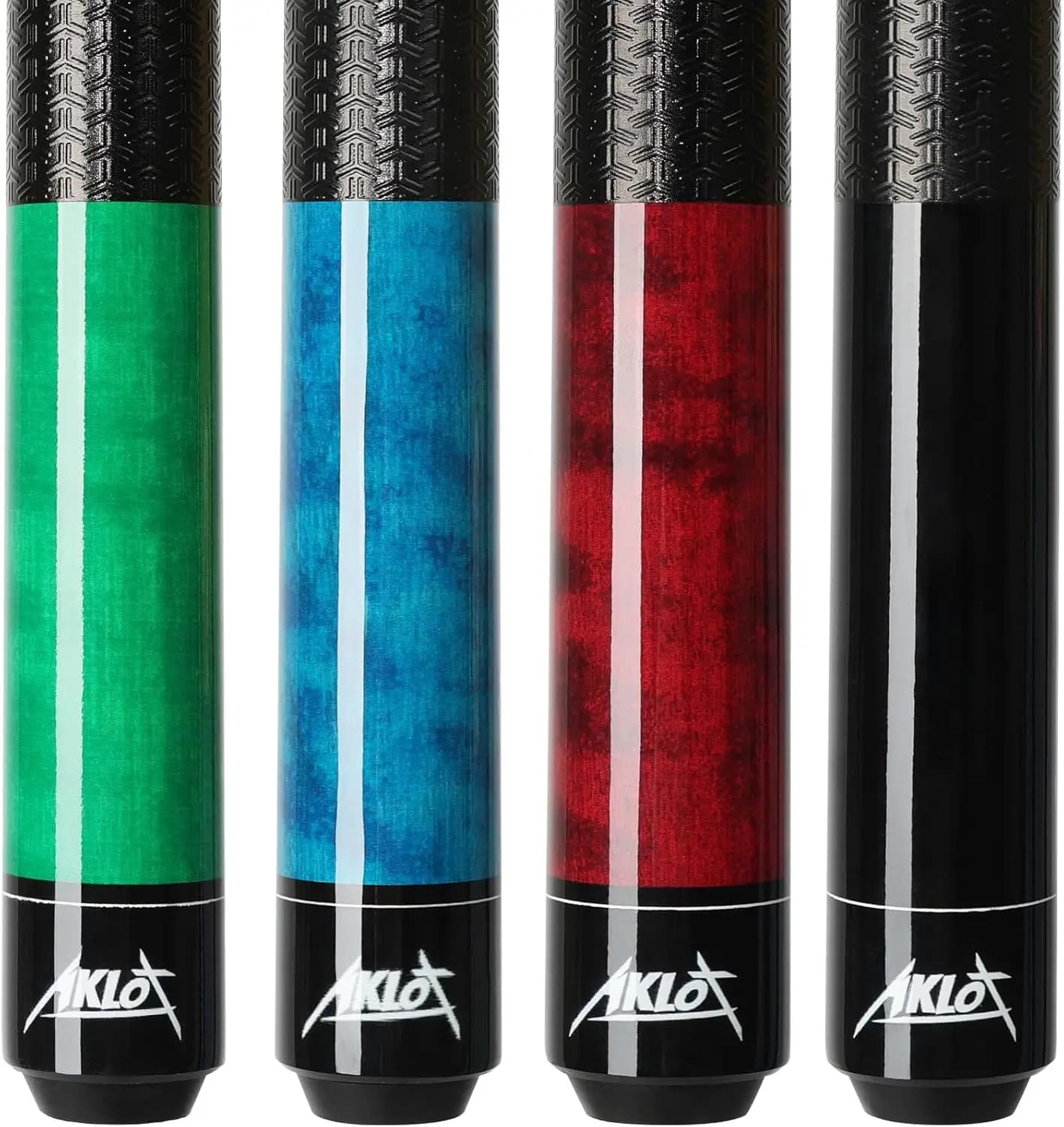 Set da Biliardo in Acero a 4 Pezzi, 58'', 18-21oz, Punte in Pelle da 13mm, Impugnatura Antiscivolo, Kit Pesi Completo per Adulti e Principianti