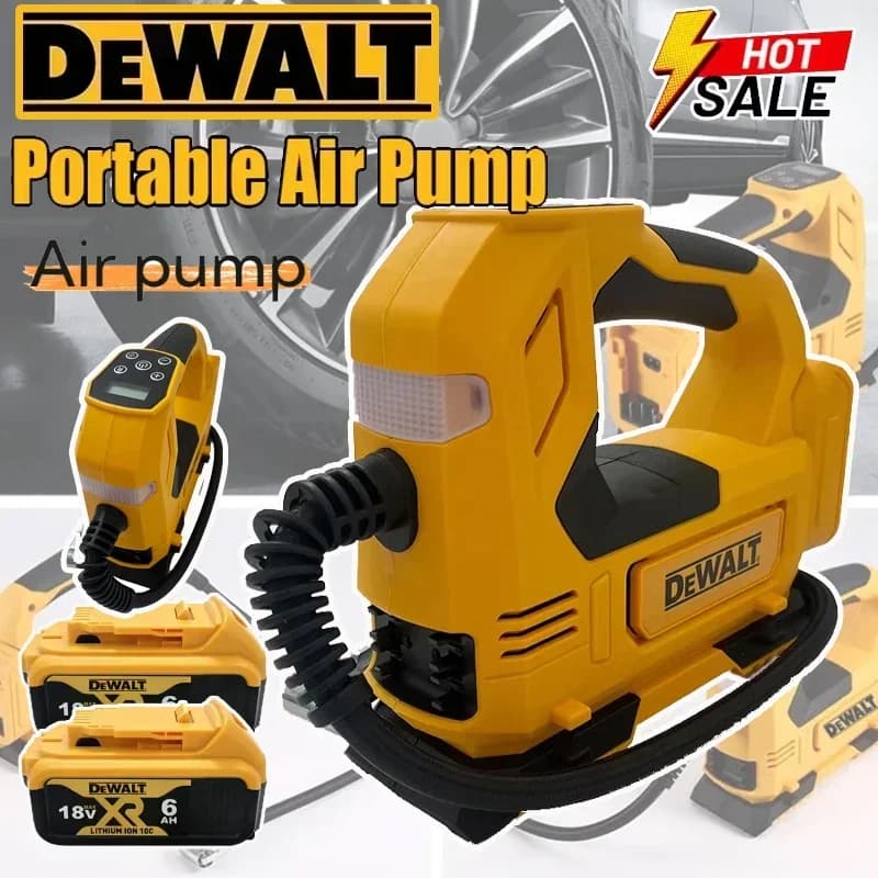 Pompa ad aria portatile DEWALT, gonfiatore senza fili per pneumatici auto, pompa elettrica per moto, compatibile con batterie DEWALT 18V 20V
