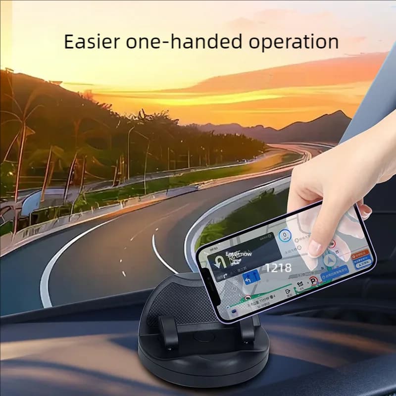 Supporto per telefono per auto da cruscotto Supporto per telefono Head-Up con rotazione a 360 gradi Supporto per telefono automatico universale stabile con targa