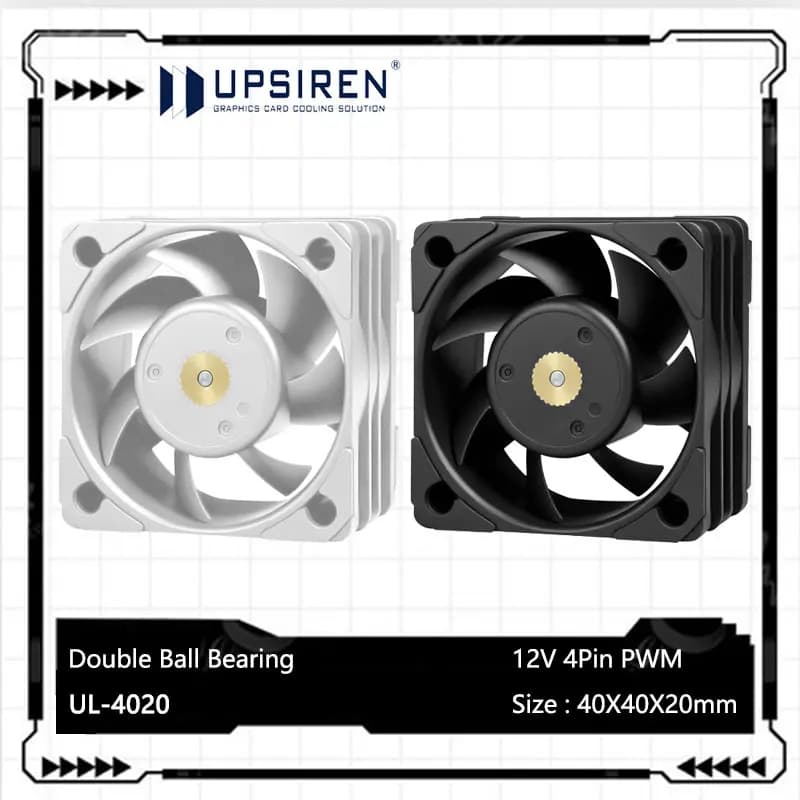 UPSIREN UL-4020 4cm Cooling Fan/40x40x20mm/double ball bearings/PWM Intelligent Temperature Control Ultra Small Fan