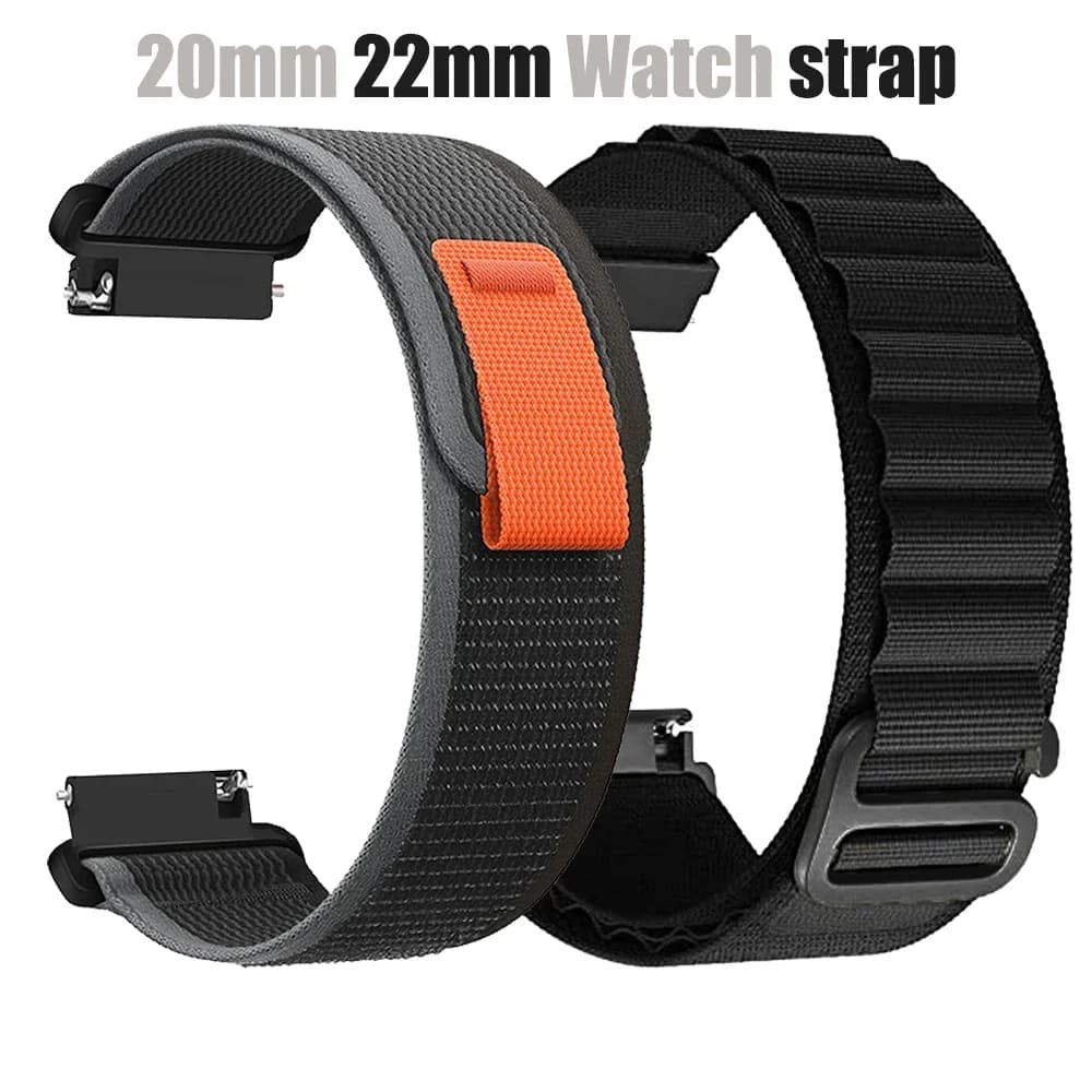 Nylon strap for HaiWei Galaxy Watch 7 6 5 4 40mm 44mm Classic/Active/Gear S3 Frontier 20mm 22mm Sports strap Amazfit GTS 3 4