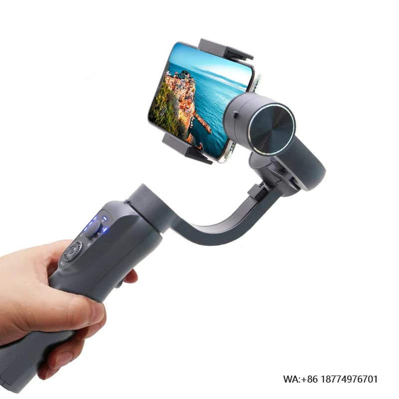 Stabilizzatore video per telefono cellulare Gimbal portatile a 3 assi, stick selfie con controller per fotocamera Vlog liscia