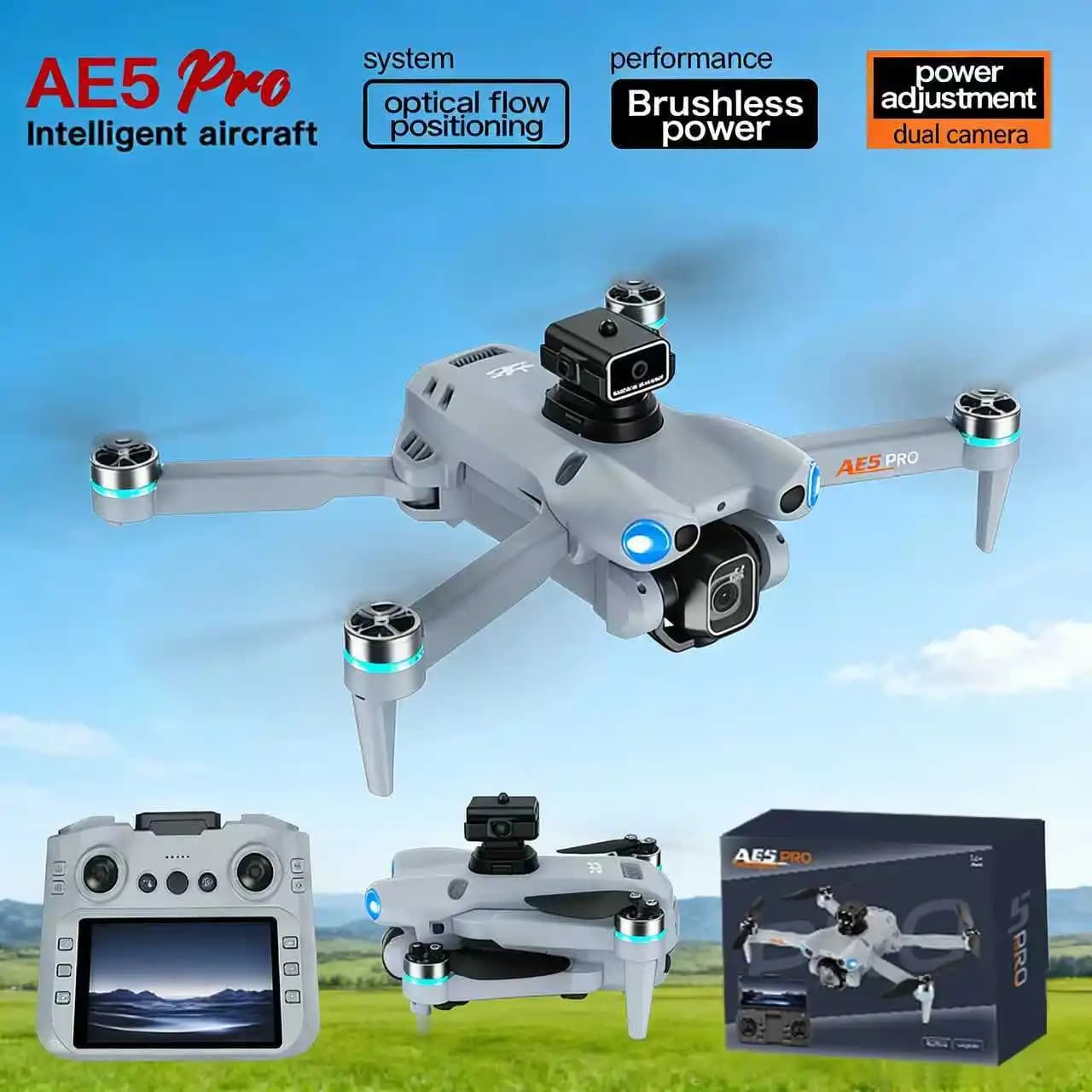 Telecamera HD professionale per visione notturna 8K AE5 GPS MAX Drone con barriera laser senza spazzole WiFi 5G per evitare quadricottero pieghevole regalo