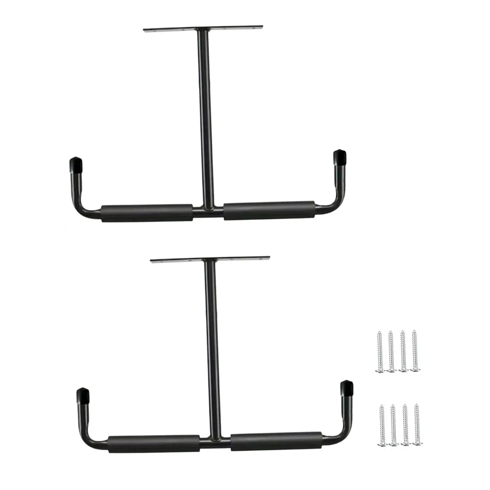 2 hooks for raised garages, fishing rod holder, skateboard ladder