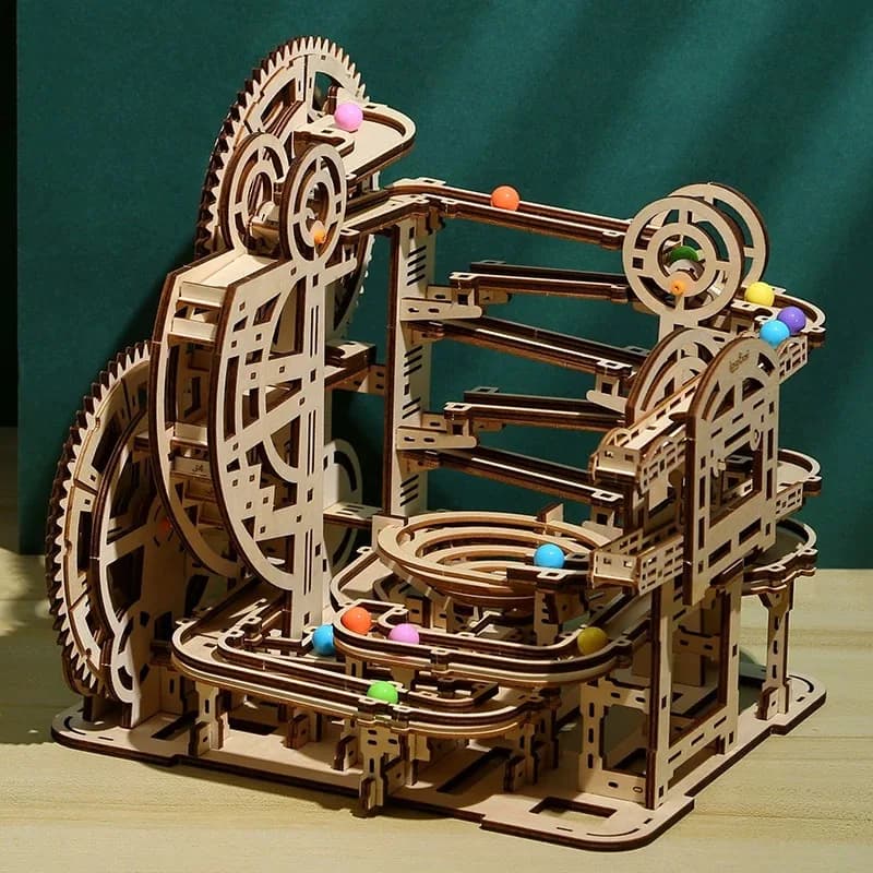 Puzzle in legno 3d Il marmo corre Puzzle meccanici Giocattolo autoassemblante VAPORE Giocattoli educativi Kit di costruzione di modelli per bambini Regalo per adulti