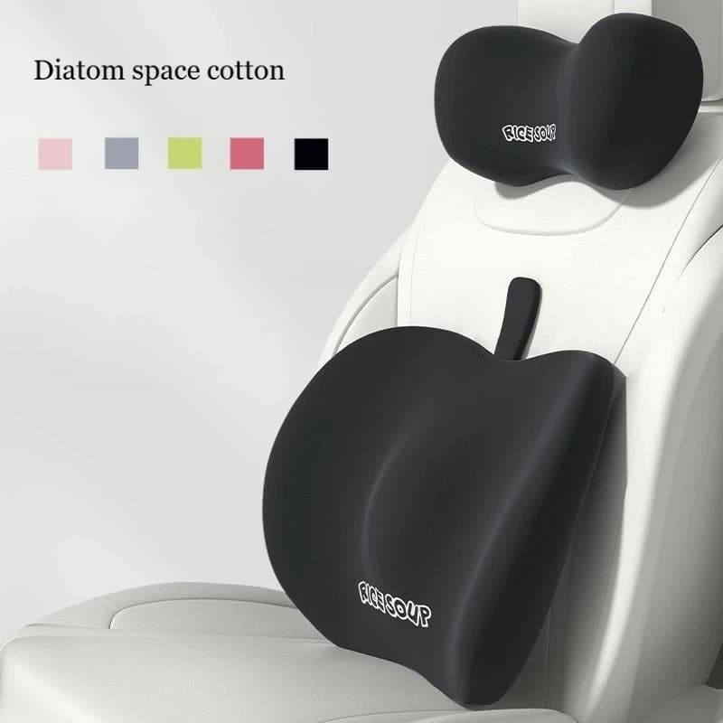Diatome Space Cuscino per seggiolino auto in cotone Poggiatesta Cuscino per il collo Supporto per la vita Cuscino per sedia confortevole per auto Accessori interni per auto