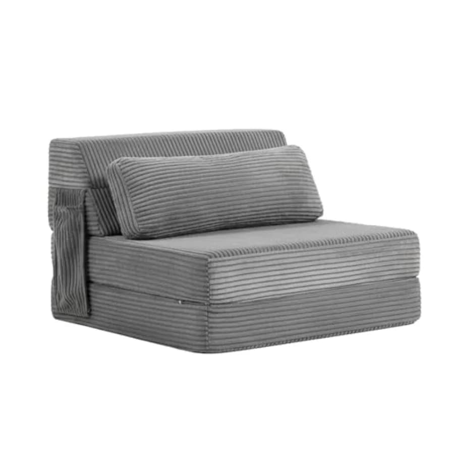 Divano Letto Pieghevole con Cuscino in Memory Foam, Poltrona Letto Singola Convertibile, Divano da Terra, Materasso Pieghevole