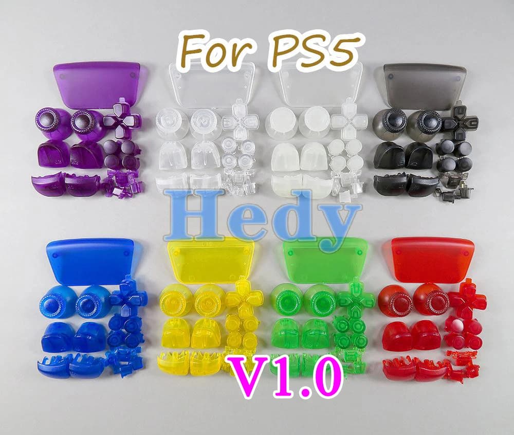 10 set 18 colori PER PS5 V1 1.0 Pulsante Controller Joystick Chiave Sostituzione Borsette Caso Della Copertura Cap Per PS5 Pulsanti Accessori