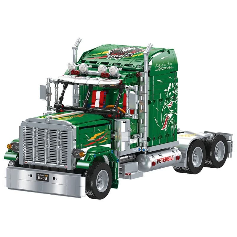 Technical 2.4Ghz Remote Control Vehicle Building Block Model America Muscle Truck 389 Integral Steam Brick RC Toy Collection