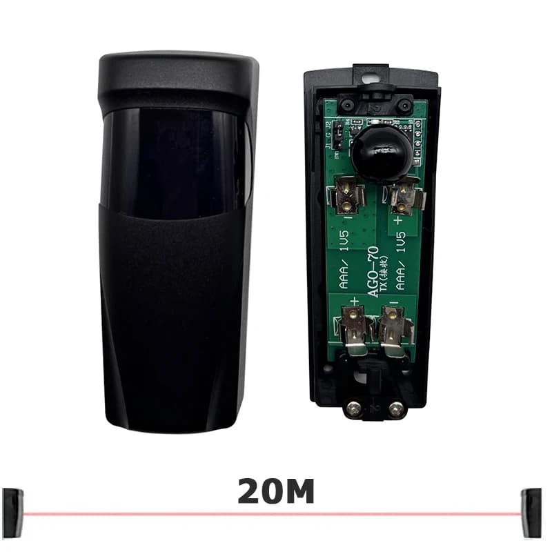 Rilevatore a infrarossi wireless a raggio singolo Sensore di allarme Antifurto Smart Automatico Porta del garage Guardia Home 24v Explorer a infrarossi
