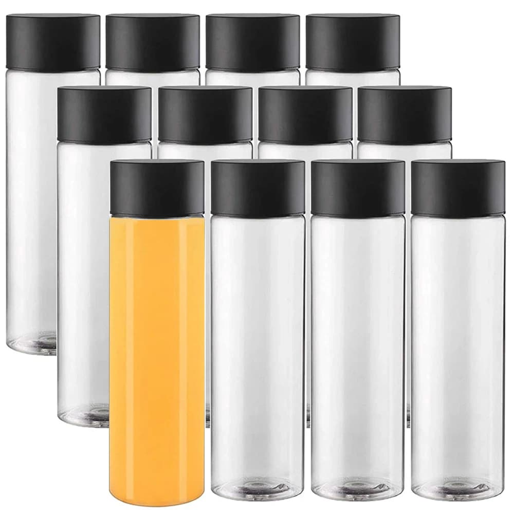 Bottiglie di succo/acqua riutilizzabili in plastica vuote sfuse come bottiglie di frullato per artigianato sensoriale e bottiglie calmanti 400 ml 6/12 pezzi