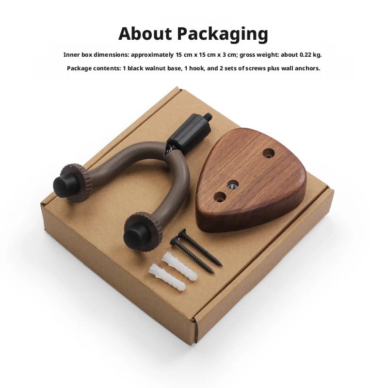 Supporto da Parete per Chitarra Multi-Angolo Girevole, Staffa in Legno di Noce con Slot per Plettro, Espositore da Parete per Chitarra Acustica e Violino