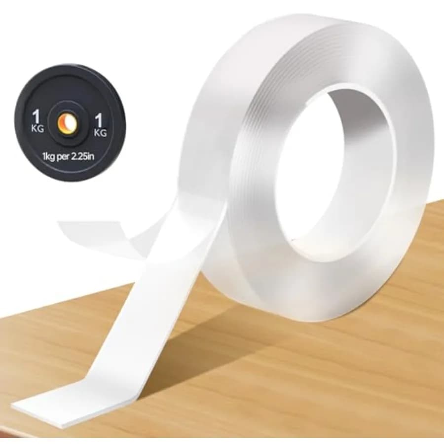 Double Sided Tape Heavy Duty, mounting Picture Hanging Adhesive Strips, DIY Extra Large Nano Tape for Wall Water Proof/Weather