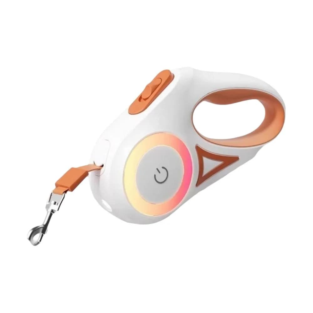 Guinzaglio Retrattile per Cani in Nylon 3 Metri con Impugnatura Antiscivolo, Corda di Trazione per Animali Domestici con Torcia LED Integrata, Comodo da Impugnare per Passeggiate