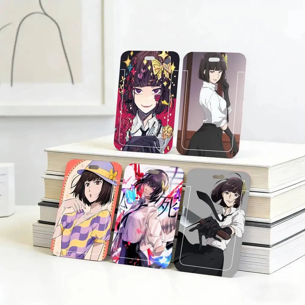 Akiko Yosano Anime B-Bungou Stray Dogs Black Lanyard Card Holders Student Meal Cards And Campus Ids School