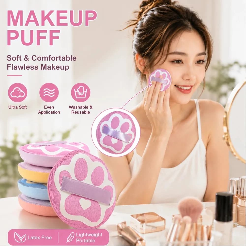 Spugnetta per Trucco a Goccia d'Acqua, Uso Umido e Asciutto, Spugne Cosmetiche per Fondotinta e Correttore, Accessorio per Makeup