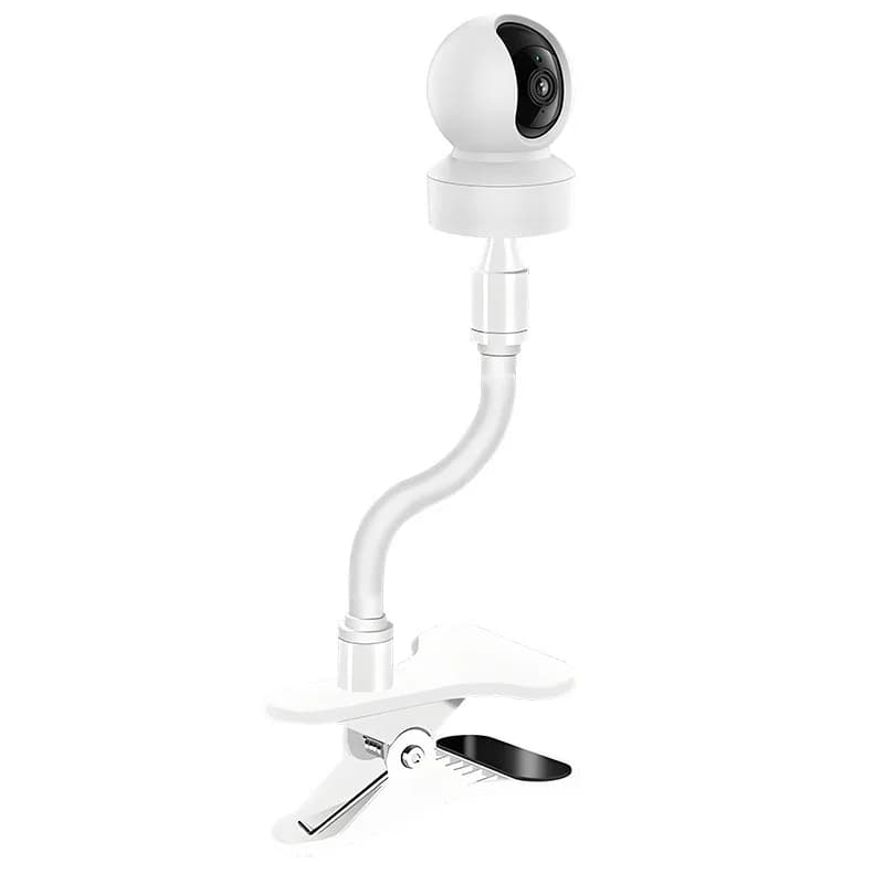 Universal Support with Baby Monitor Camera Clamp with 1/4" Screw - 25cm/41cm Flexible Clip for Baby Monitor, Webcam Support Without Drilling
