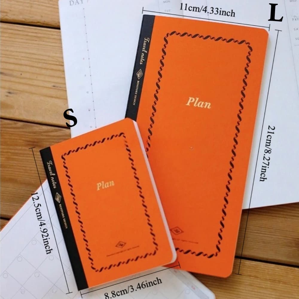 Fromthenon Traveler's Notebook - Pagine di ricambio per agenda giornaliera, planner con una pagina per giorno, diario con asse temporale