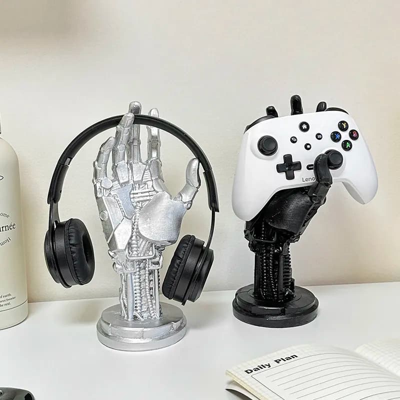 Anime Cyberpunk Resin Controller Holder Universal Gamepad Stand Headphone Holder for PS5 Xbox Switch Gaming Desk Decor