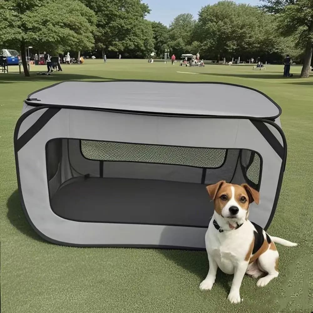 Foldable PET Car Travel Cage Breathable Mesh Soft Sided Dog Travel Crate Interactive Comfortable Portable PET Carrier Puppies