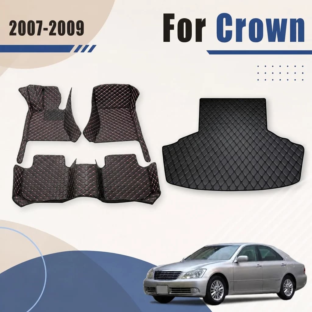 Tappetini per auto e tappeti per bagagliaio per Toyota Crown 2007 2008 2009, accessori auto, prodotti per interni, coperture impermeabili