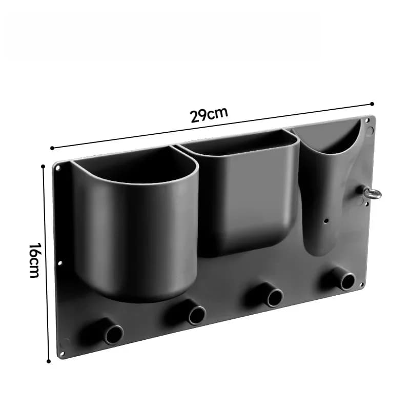 Sturdy ABS Fishing Tackle Side Box for Phone Cigarettes Tools 29x16cm with Drainage Holes and Easy Mount Options