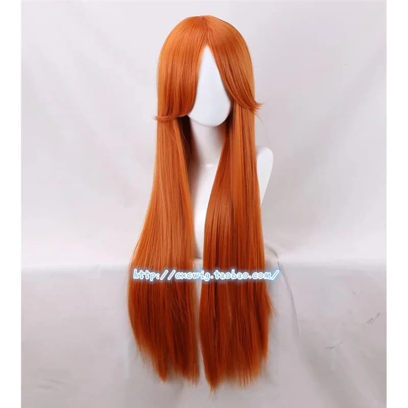 Zelda Marin Parrucche cosplay lunghe arancioni resistenti al calore da 80 cm Capelli di carnevale + un berretto per parrucca