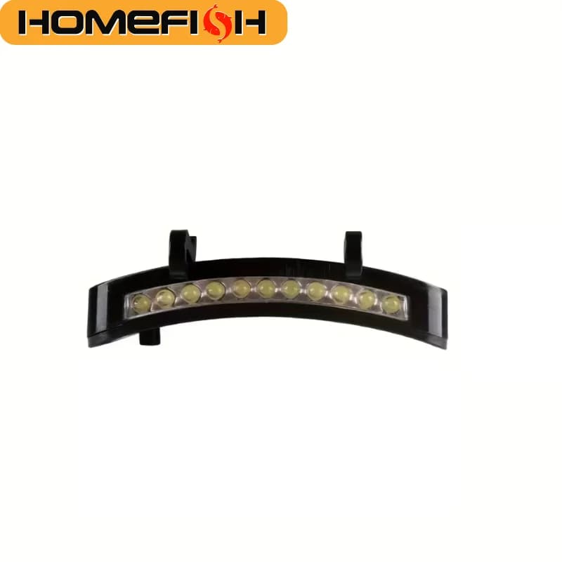 HOMEFISH Super Bright LED Headlamp Clip On Cap Hat Torch for Outdoor Fishing Camping Hunting