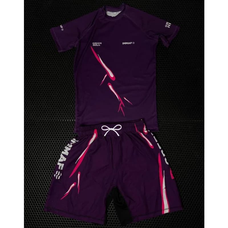 Nuova Tuta da Combattimento Stile Y2K 2026, Set Sportivo Due Pezzi con Maglia a Maniche Corte e Pantaloncini, Altamente Elastico e Resistente all'Usura, Unisex