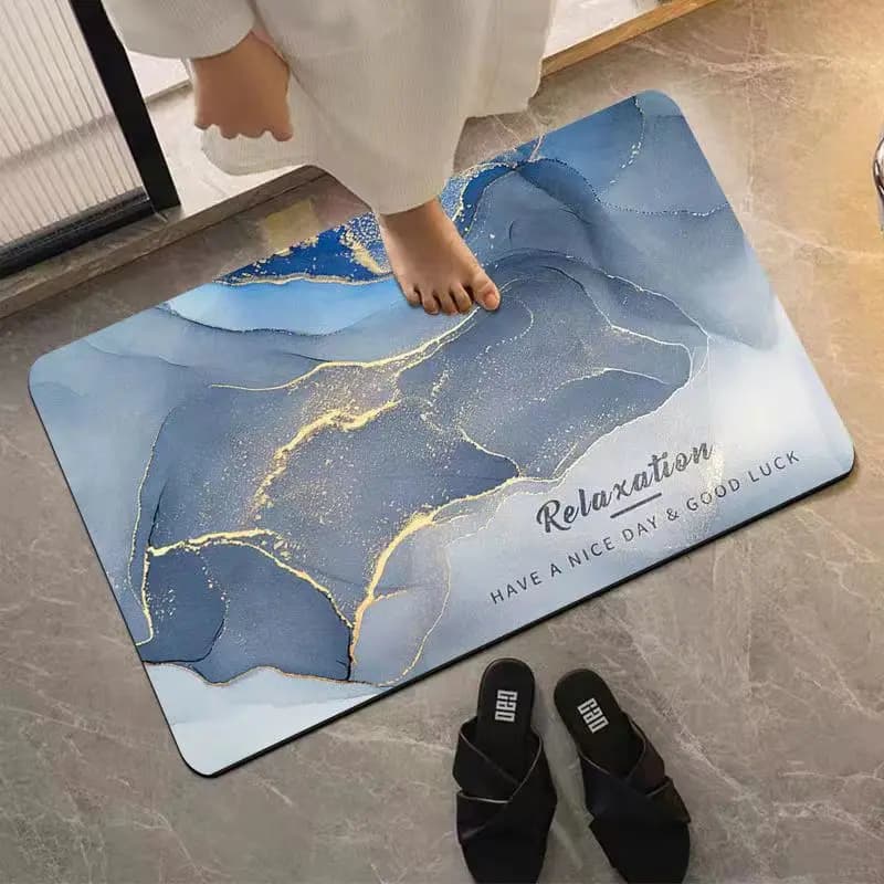 E2 tappetino da bagno assorbente di fango di diatomee ad asciugatura rapida vasca da bagno per uso domestico doccia tappetini per porte anteriori tappetini da bagno antiscivolo con venature della pietra