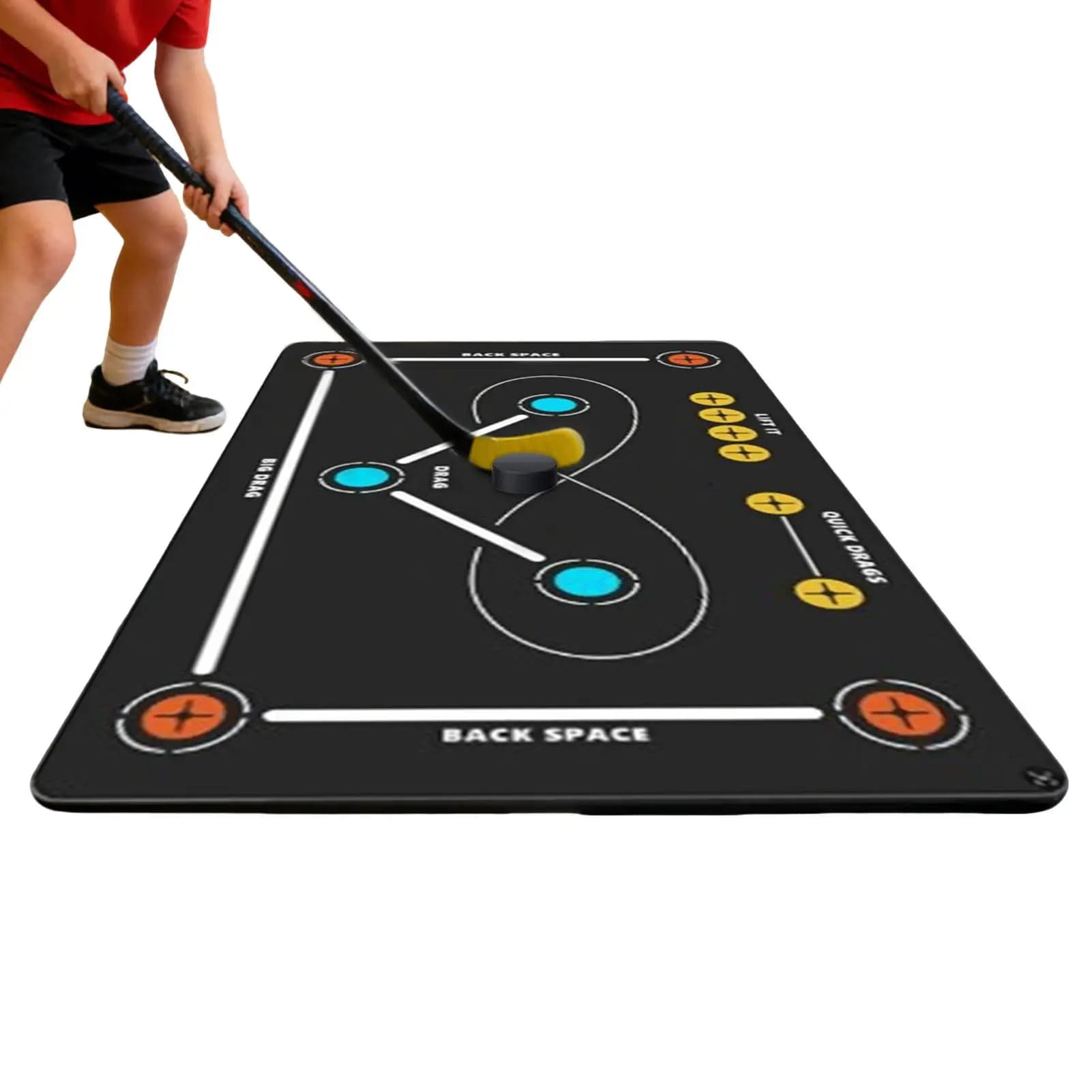 Tappetino per allenamento di calcio 80*120 cm, tappetino antiscivolo per attrezzatura da hockey, attrezzatura per allenamento indoor e outdoor, per palestra, campo, parco giochi, pavimento