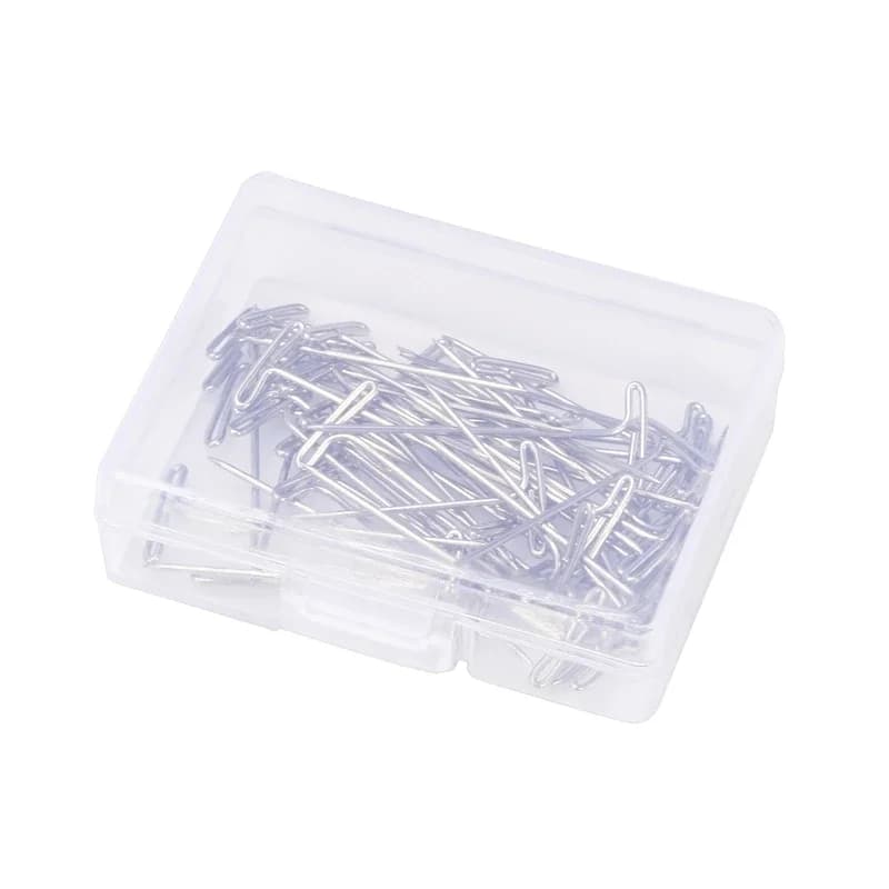 27MM 50PCS Perni a T per bloccare il lavoro a maglia Modellazione e artigianato Perni a T Strumenti per lo styling per parrucca Perno a T per maglieria di gioielli artigianali