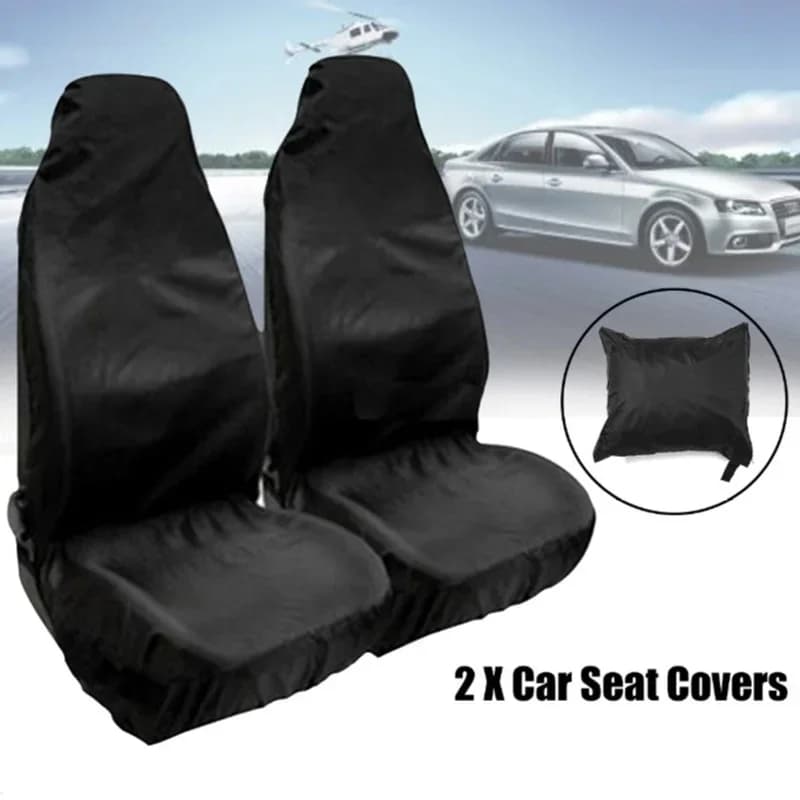 Black Universal Car Seat Cover Protective Cover for Front and Rear Polyester Waterproof Car Seat Covers