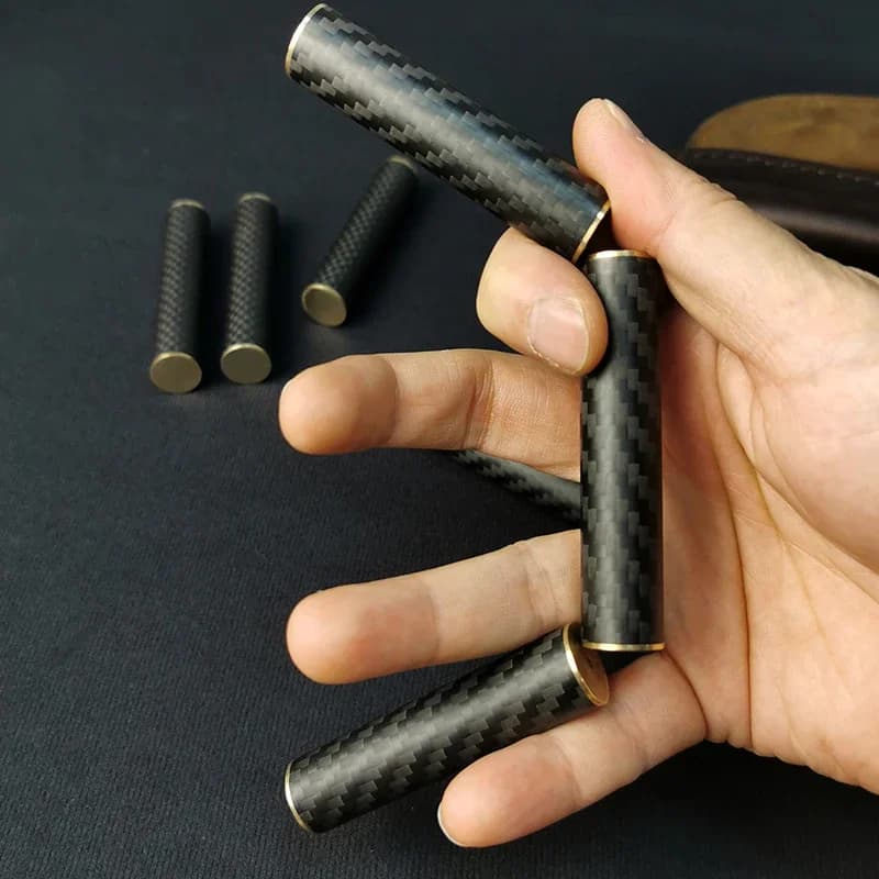 EDC Fidget Spinner Fidget Toys Sollievo dallo stress per adulti Metallo magnetico Fibra di carbonio Bastone a tre sezioni Rotante Regalo creativo