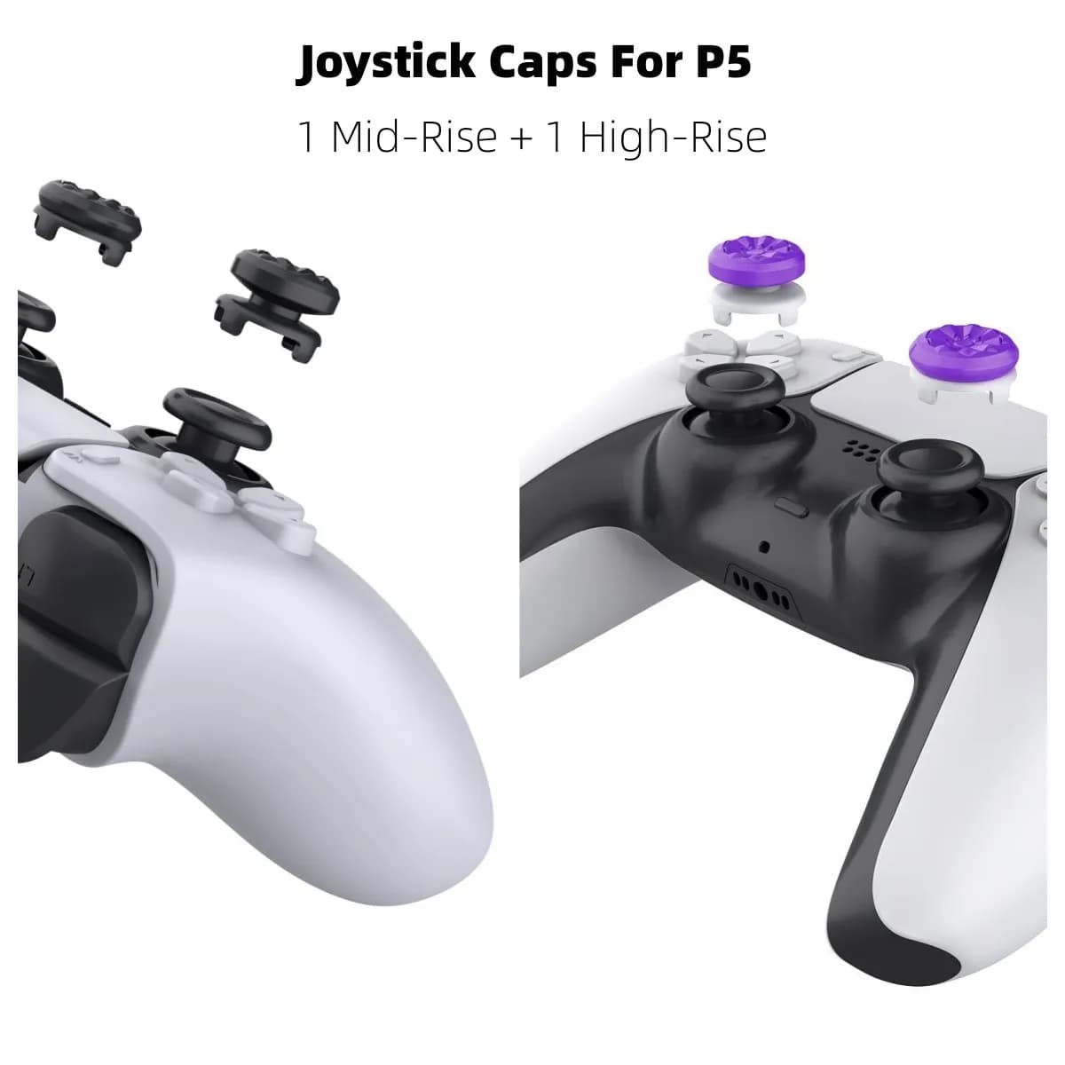 Thumb sticks Caps per controller PS4/PS5 accessori per giochi Gampad Grips 1high-rise 1Mid-rise Sticks