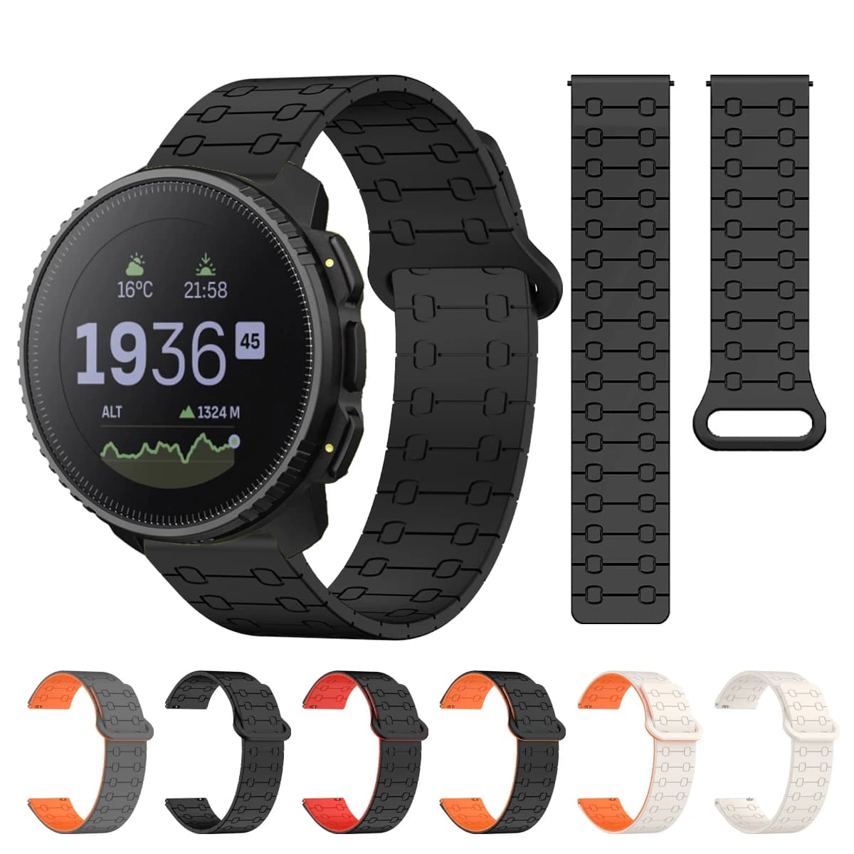 Silicone Strap for Suunto Run/RACE S/Rental Sports Strap for Suunto 5 9 Peak Pro/OCEAN/PACE 22mm Belt Accessories Bracelet