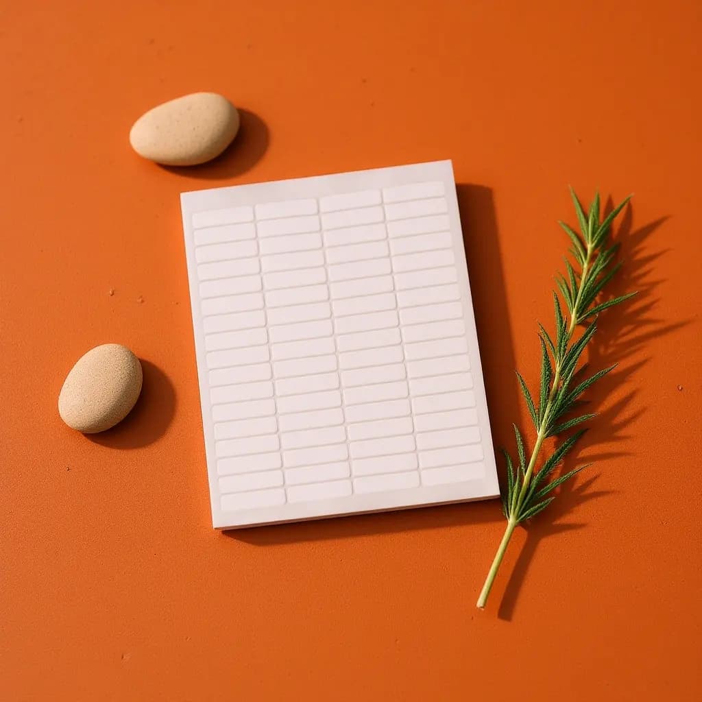 20 fogli di etichette rettangolari impermeabili per codifica, etichette adesive bianche per nomi, etichette stampabili per l'identificazione di cartelle e documenti
