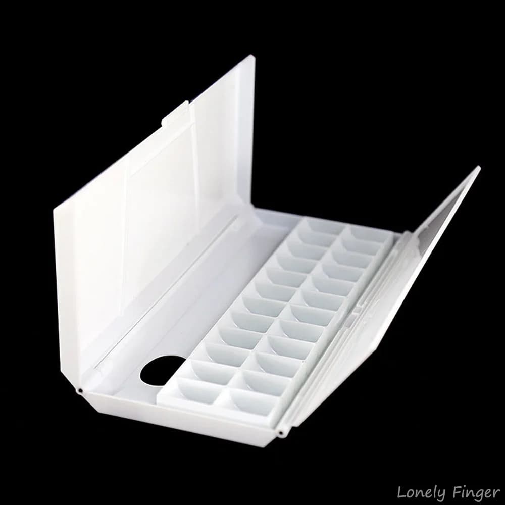 24 Grid Folding Moisturizing Watercolor Palette for Artist Watercolor Oil Painting Paint Palette Tray Box Art Supplies