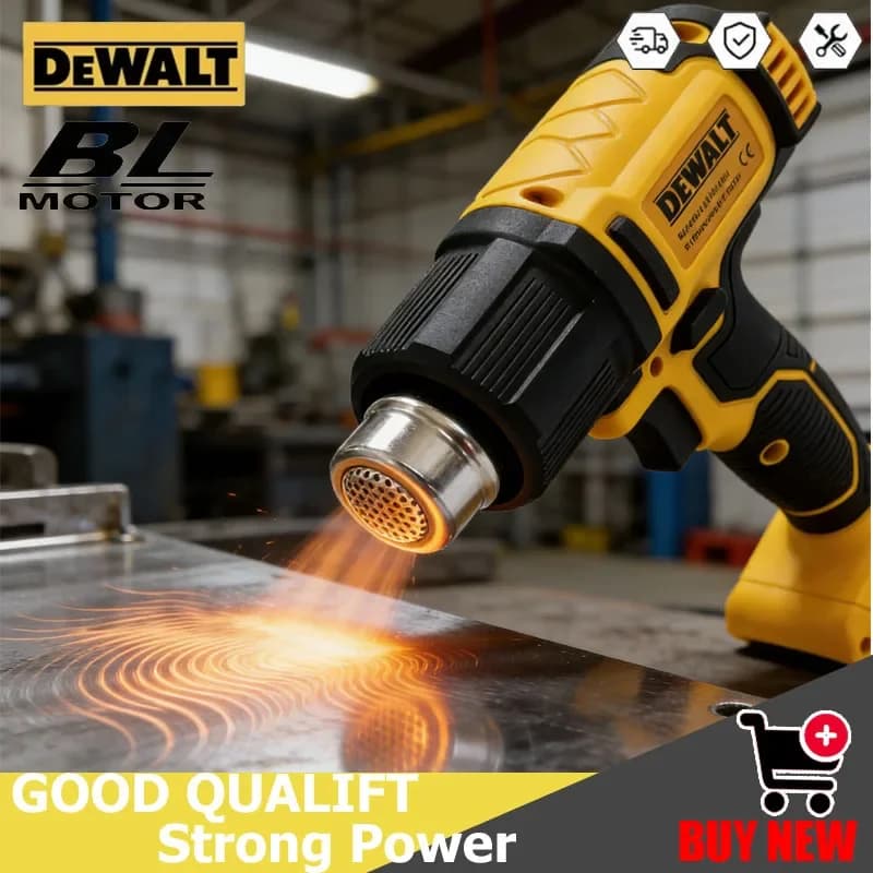 Pistola Termica a Batteria DEWALT, Strumento Elettrico per Termoretrazione, Pistola ad Aria Calda, Asciugatore d'Aria, Soffiatore Termico per Batterie da 18, 20V