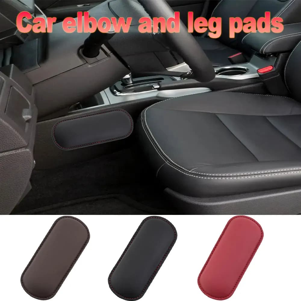 Comodo cuscino per auto in pelle scamosciata Ginocchiera per auto Cuscino per auto Cuscino per gambe in memory foam elastico Poggiatesta negli accessori interni dell'auto