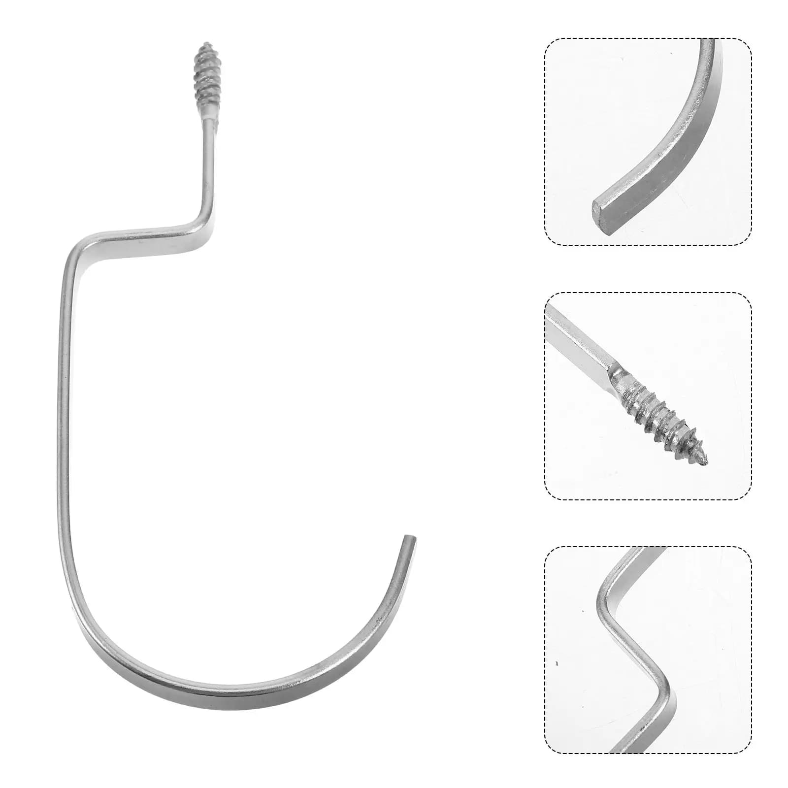 20Pcs Heavy Duty Flat Metal Screw-in Hooks Clothes Hanger Attachments for Shirts Pants Wardrobe Storage Screw-in Clothes Hook