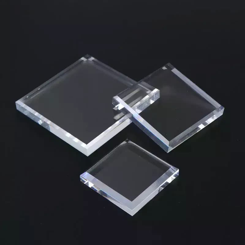 Transparent Square Cube Crystal Glass Base Craft: Earrings Rings Necklace Jewelry Display Stand Home Decor Ornaments