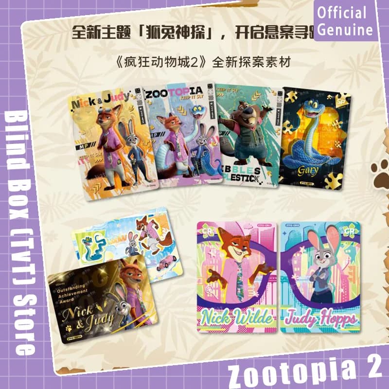 Autentico Zootopia 2 Platinum Card Collection Card Fox Rabbit Detective Series Blind Box Bella collezione di carte Regalo di moda