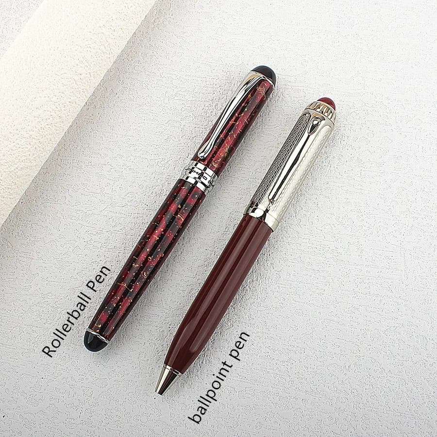 Penna roller in metallo JinHao con penna a sfera Pennino con clip in metallo 0,7 mm per regali di cancelleria per ufficio aziendale e scuola