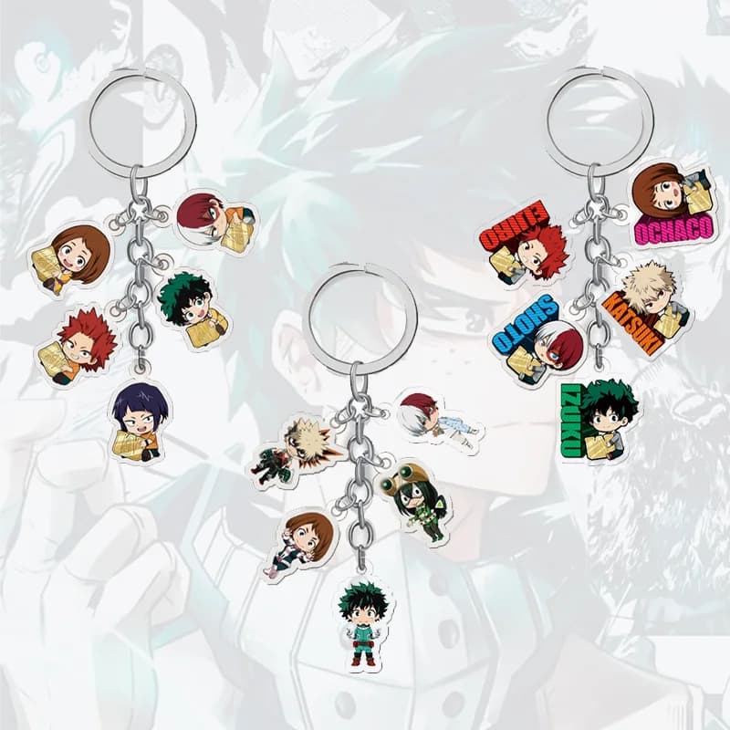 11Cm Acrylic Keychain for My Hero Academia Tsuyu Asui Anime Cartoons Backpack Decoration Pendant Cute Anime Merchandise Fan Gift
