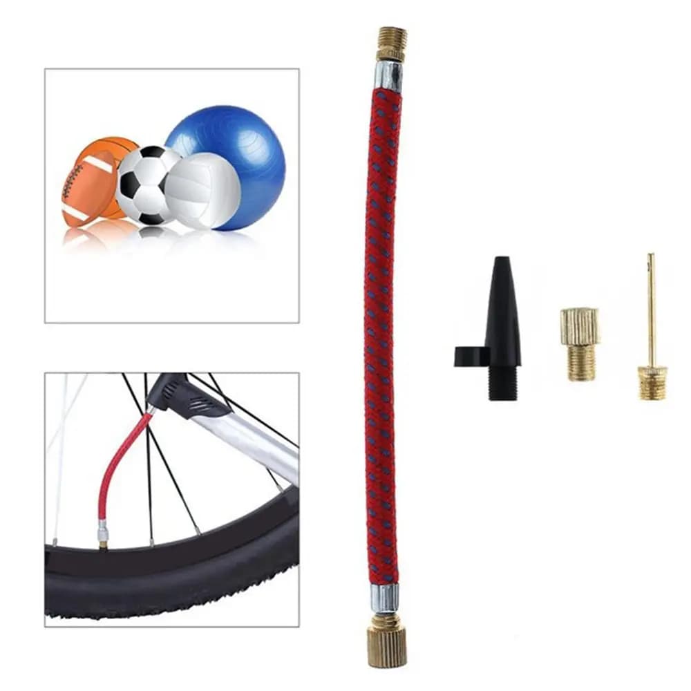 1 Set New Accessories Volleyball Basketball Football Bike Tire Tube Pump Hose Adapter Inflating Needle Kits