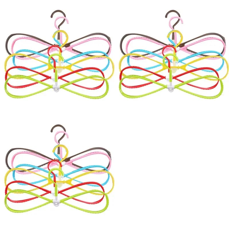 EYFL-18Pcs 8-Shaped Plastic Non-Slip Hanger Space Saving Clothes Drying Rack Hanger Coat Hangers
