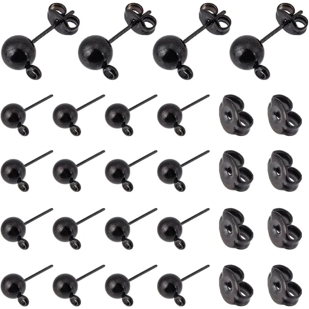 20 set ball earrings results 304 stainless steel earrings for jewelry creation accessories diy pendant earrings