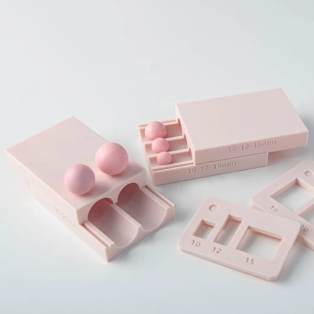with Hole Punch Polymer Clay Bead Maker Handmade Rapid Forming Round Ball Shaping Mold Rolling Rubbing Soft Clay Bead Mold