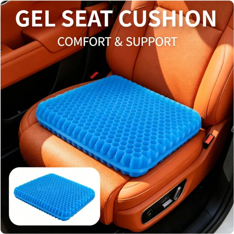 2 Cuscini Ergonomici in Gel a Doppio Strato per Sedie, Traspiranti e Morbidi, per Auto, Ufficio e Casa